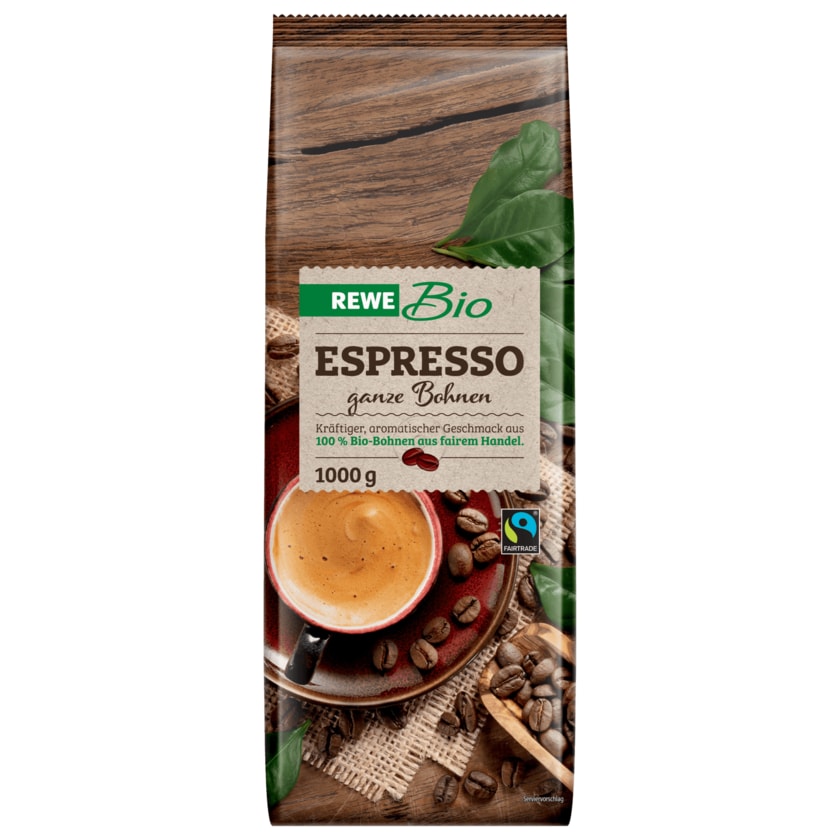 REWE Bio Espresso ganze Bohnen 1000g